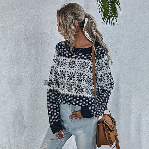 Pinksmoose FashionKnitted Loose Christmas Long-sleeved Round Neck SweaterProduct information:Fabric name: KnittingMain fabric composition: AcrylicThe content of the main fabric ingredient: 100%Collar type: round neckSleeve length: long sltops & setsPinksmoose