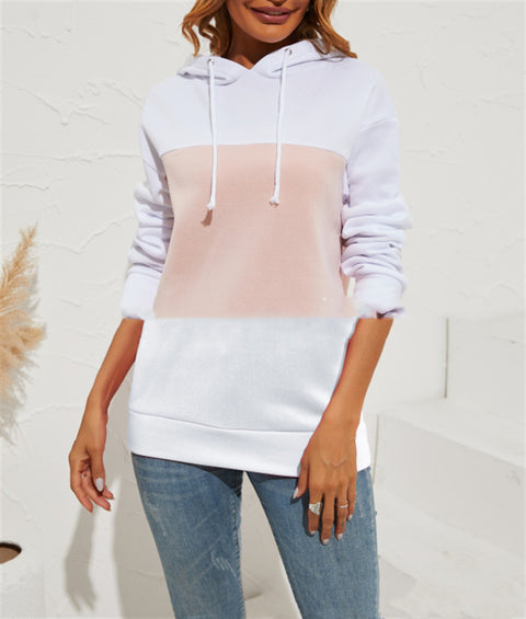 Pinksmoose FashionColored Hooded Sweatshirt Long Sleeve TopProduct information:Material: Japanese sweater knit 95 polyester 5 spandexStyle: OL commutingpattern: plainStyle: HedgingEdition type: LooseCombination form: single tops & setsPinksmoose