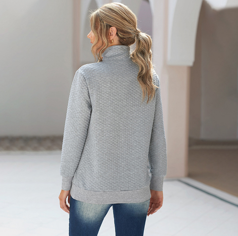 Pinksmoose FashionCasual Long-sleeved Solid Color Stand-up Collar SweaterProduct information:Supply category: spotStyle: CasualPattern: plainStyle: HedgingEdition type: LooseCombination form: single setLength: ordinary style (50cm＜length≤tops & setsPinksmoose