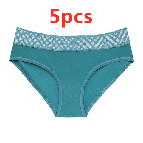 Medium and low waist underwear with lace trim - Pinksmoose Fashion
