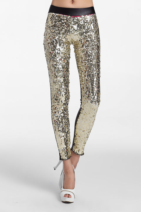 High Elastic Leggings | Large Sequin Leggings | Pinksmoose Fashion