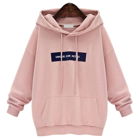 Pinksmoose FashionLoose Word Student Hooded Plus Fleece SweaterProduct information:Material: PolyesterStyle: sweetFeatures:Printing, stitching, long sleevesColour: pink, greySize Information:Note:1. Asian sizes are 1 to 2 sizes tops & setsPinksmoose